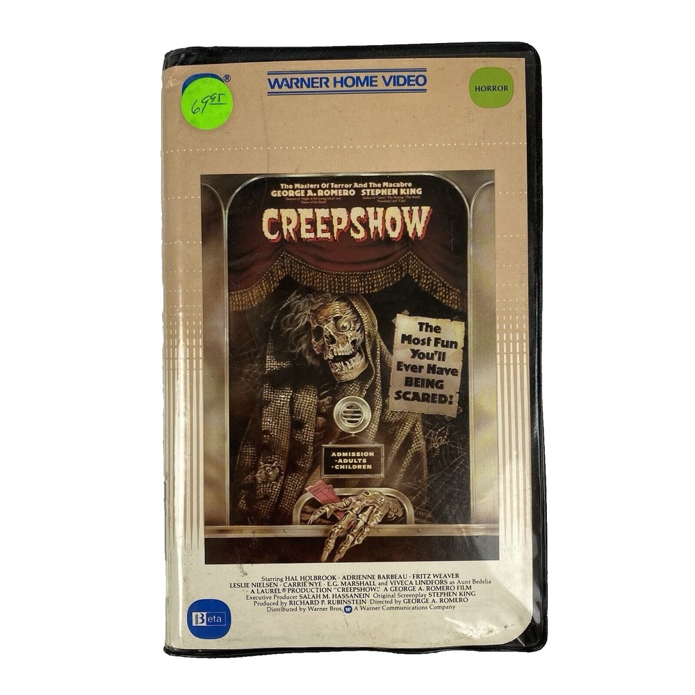 Creepshow Betamax Movie 1983 Warner Bros Clamshell Horror George Romero Beta